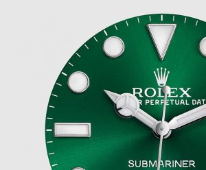 The attractive replica Rolex Submariner 116610LV watches have green dials.